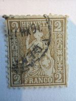 Briefmarke Schweiz 2 Rappen Helvetia Franco gebraucht