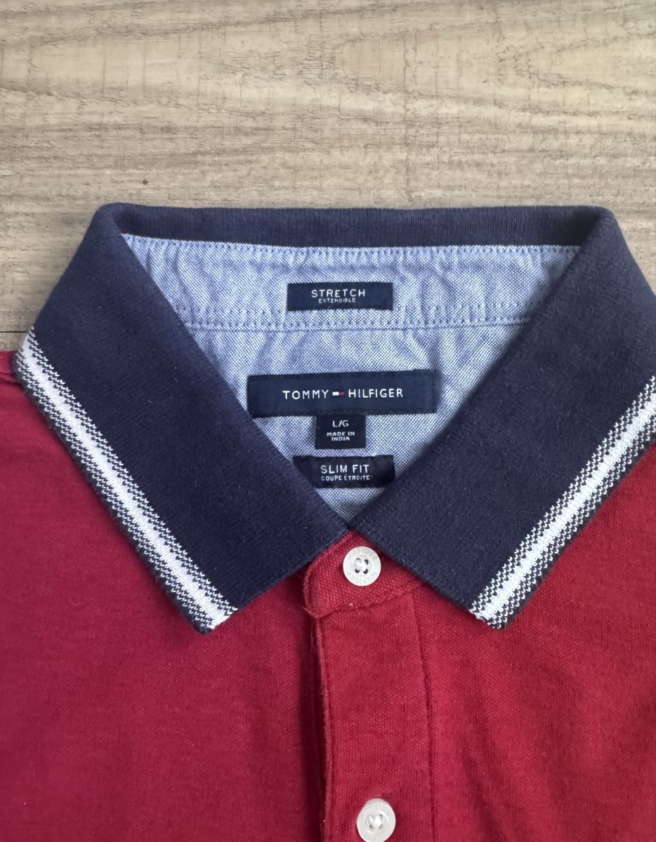 Tommy Hilfiger Magliette Polo: Polo Tommy Hilfiger rot, Grösse L – Usato da Basel venduto da gou_ds98 2