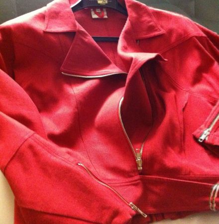 Lässige Jacke im Bikerstil mit Leinen