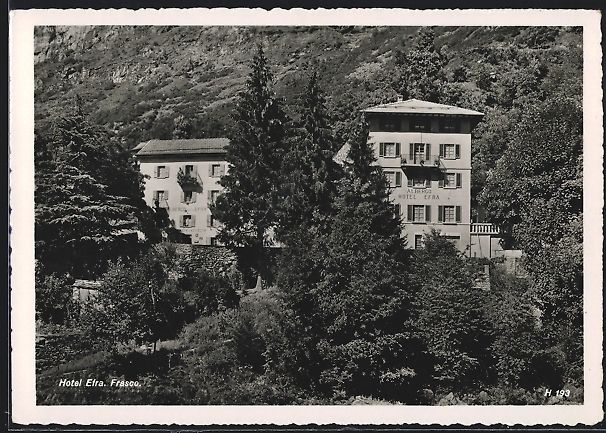 Cartoline postali: AK Frasco /Val Verzasca, Hotel Efra – Usato da Berlin venduto da bartko-reher