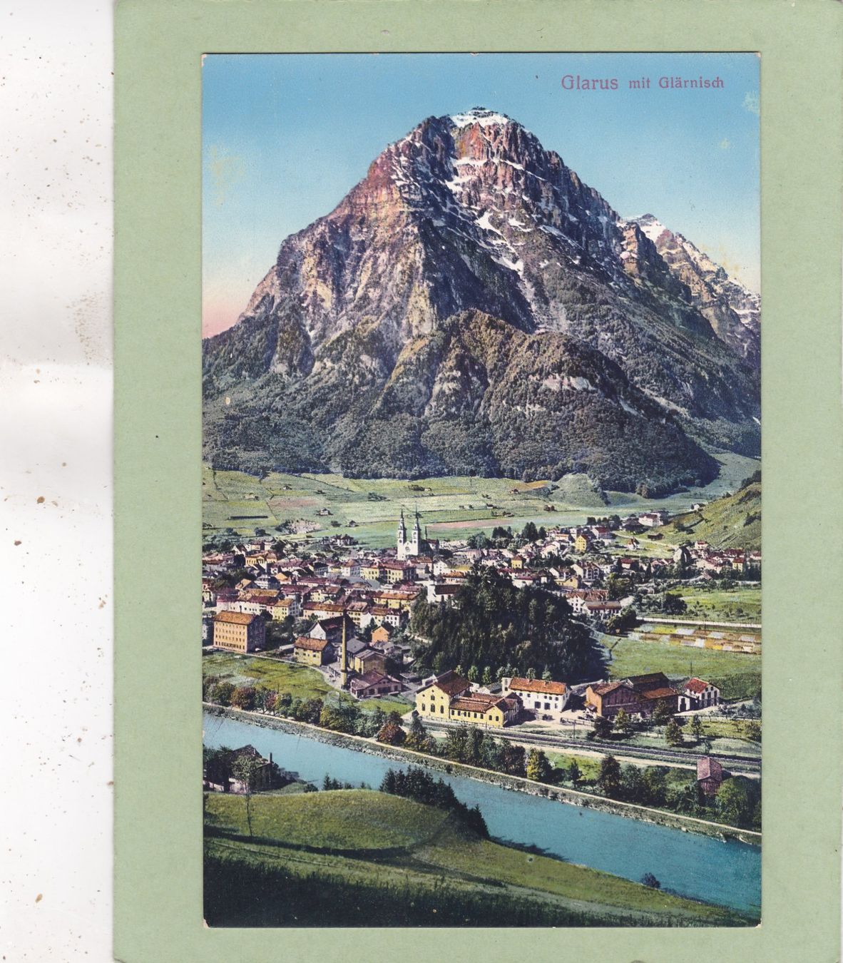 Cartoline postali: Glarus mit Glärnisch – Usato da Herisau venduto da Lisegrat2008