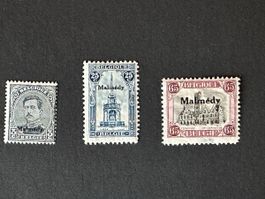 Belgien - 1920 Bestzungsmarken MALMEDY * 