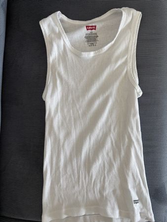 Levi's Tank Top Herren  - Basic Ripp Feinripp Baumwolle Weis