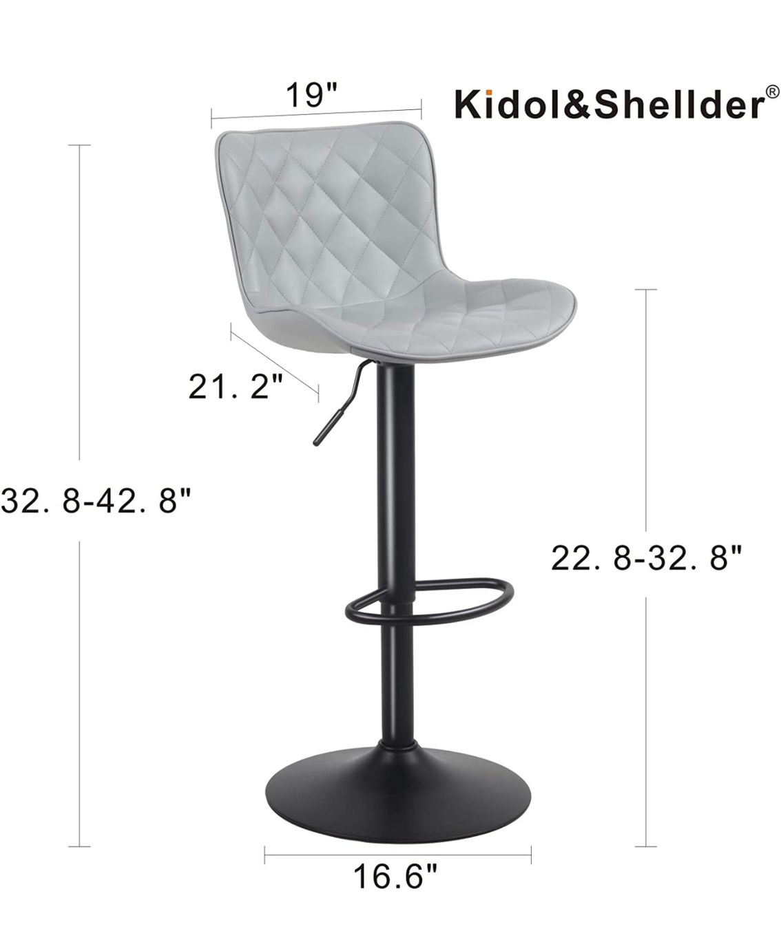 Sgabelli: + Kidol & Shellder Barhocker, PU Leder 2-er Set – Nuovo e nell'imballaggio originale da Amriswil venduto da JaJa-Express 2