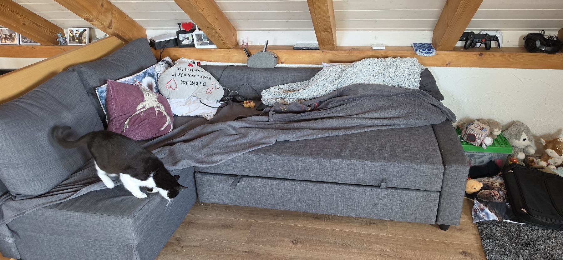 Sofas: Graues Ecksofa mit Schlaffunktion Ikea – D'occasion à Nänikon par Dome_2409