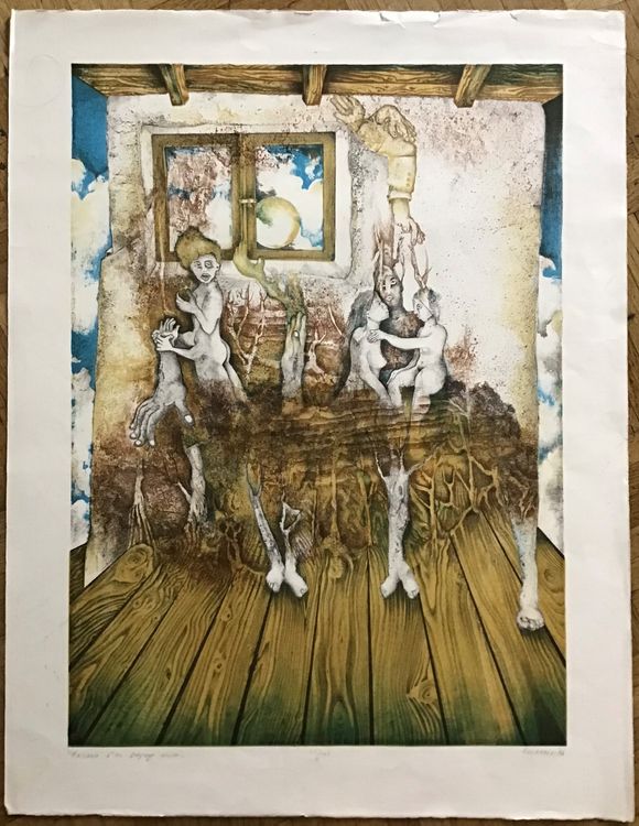 Mathéos FLORAKIS (1935) Grosse Lithographie Handsigniert (Gebraucht) in ...