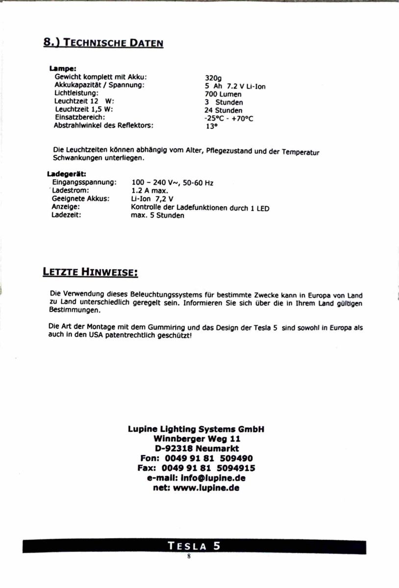 Lupine Lampade: Lupine Tesla 5 Helmlampe – Usato da Solothurn venduto da ChBuenger 3