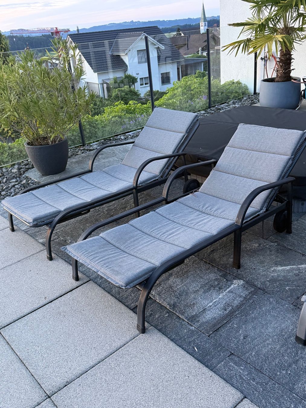 Sedie a sdraio: 2x Liegestühle Metall mit Polster gebraucht – Usato da Jonschwil venduto da sutfra12 1