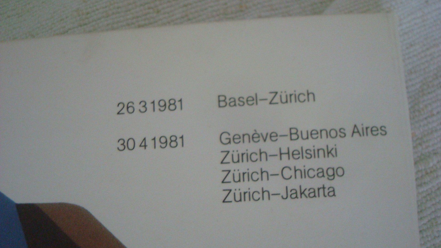 Tutti i francobolli: Diverse Briefe mit Flugpostmarken gestempelt 80er Jahre – Usato da Münchenstein venduto da Pesci6 8