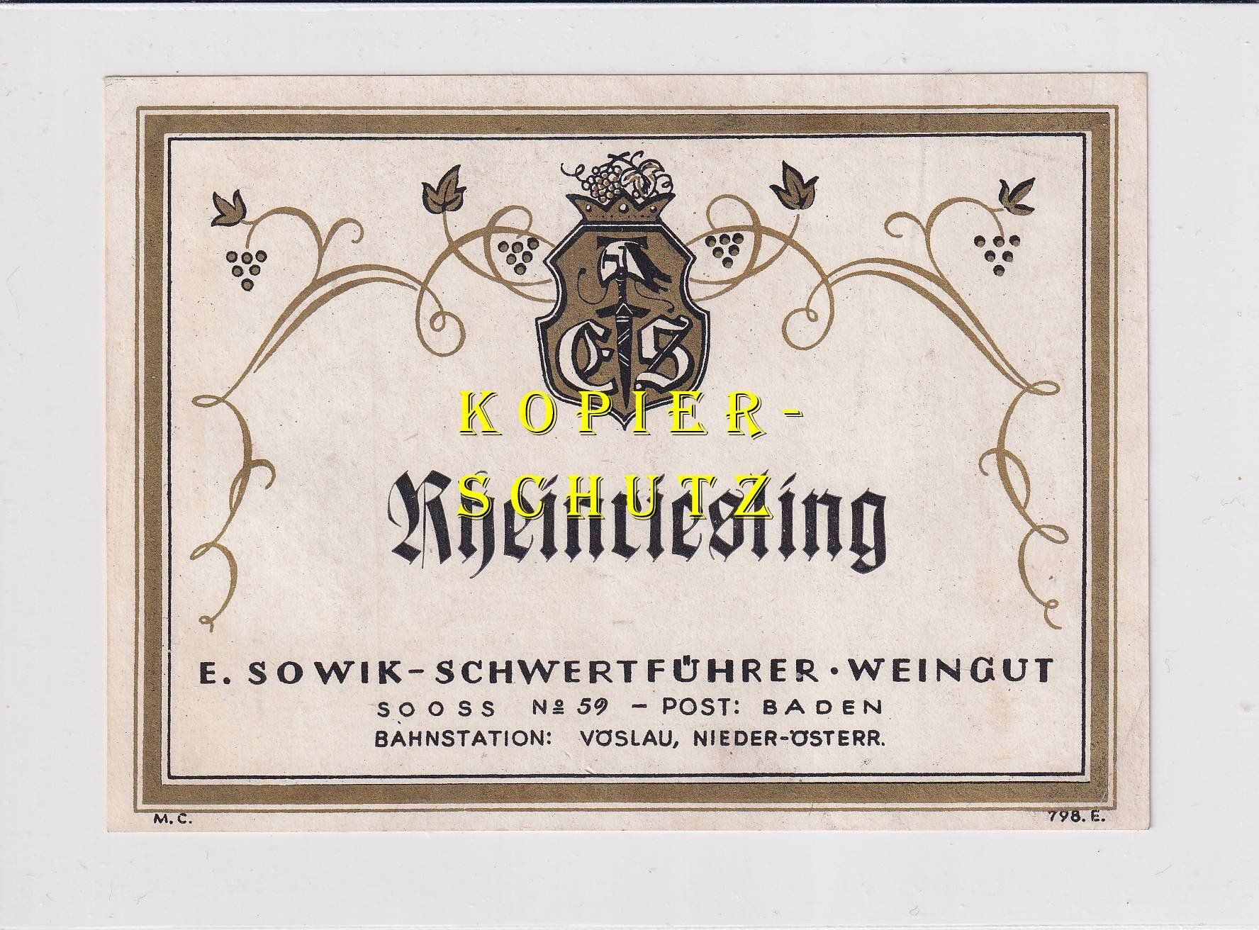 Carta: Etikette - Rheinriesling – Usato da Hombrechtikon venduto da Rudolf07