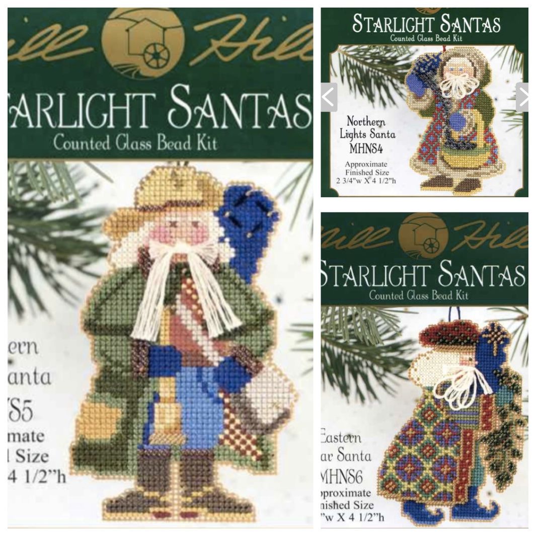 Kit bricolage: Lot complet de 3 Starlight Santas de Mill Hill – Nuovo e nell'imballaggio originale da Bouveret venduto da sev_qj7l