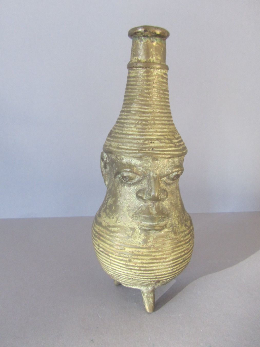 Skulpturen & Statuen: Gefäss mit Gesicht, Indien, Dhokra Art                   cbl – Gebraucht aus Seengen von mikelele 1