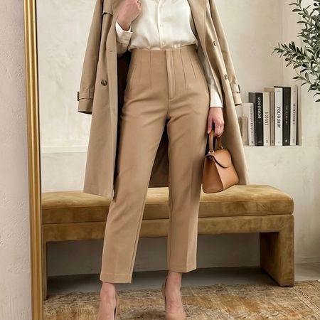 Damen Hose beige Grösse M