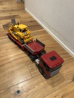 Bruder LKW Scania mit CAT Raupe akzeptabler Zustand