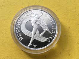 ITALIA ** 500 Lire Silbermünze campionati Atletica 1987 PP