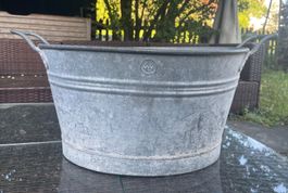 Zinkwanne antik oval mit Henkeln gebraucht guter Zustand