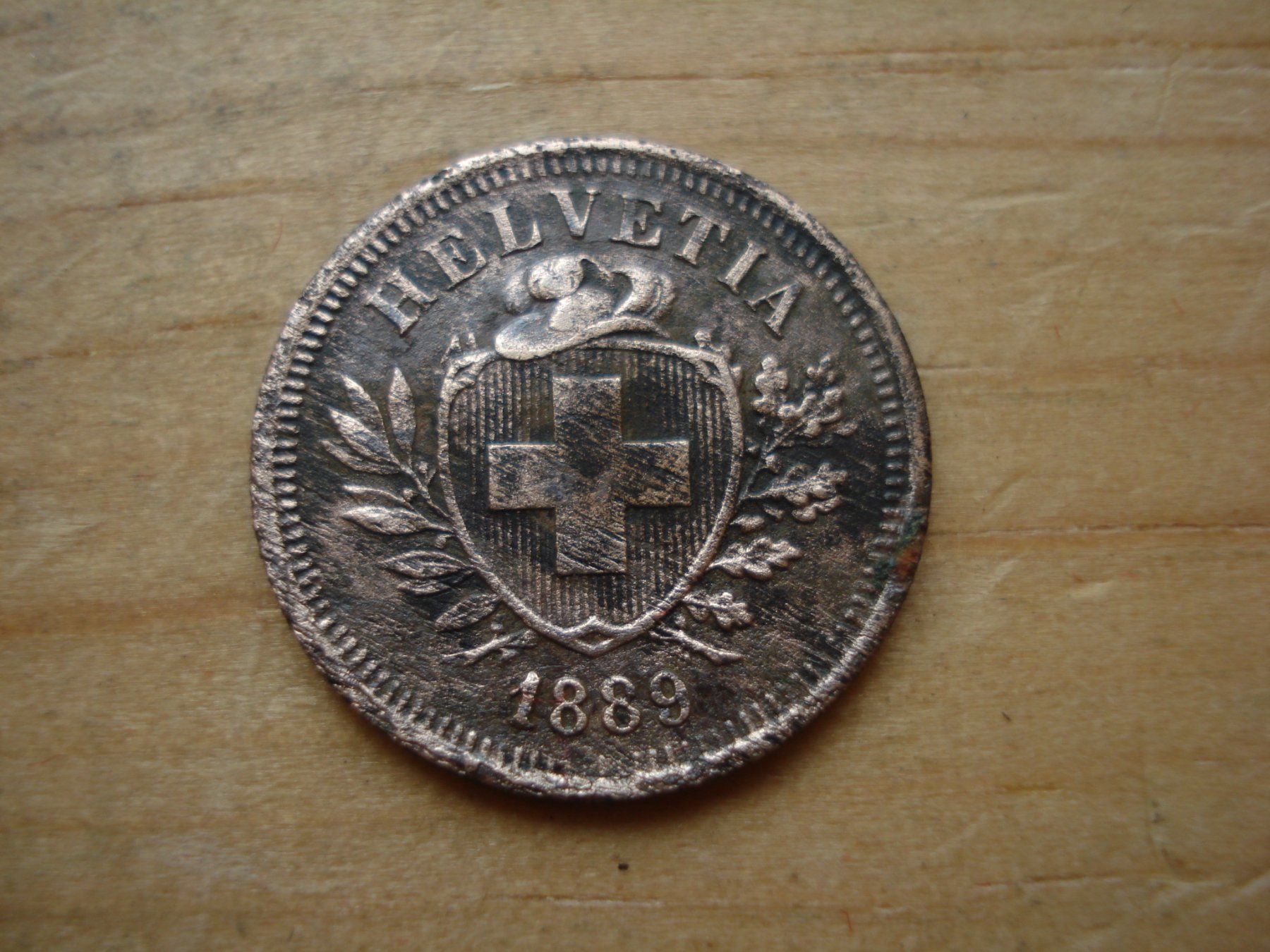 Tutti le monete: (N1) 1 Rappen  1889 (rar) – Usato da Erlach venduto da Net-Coins