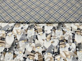 Patchworkstoff 2er Set mit Wichtel