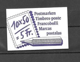 Markenheftchen 0-84 Postbeförderung ** 8.9.1988