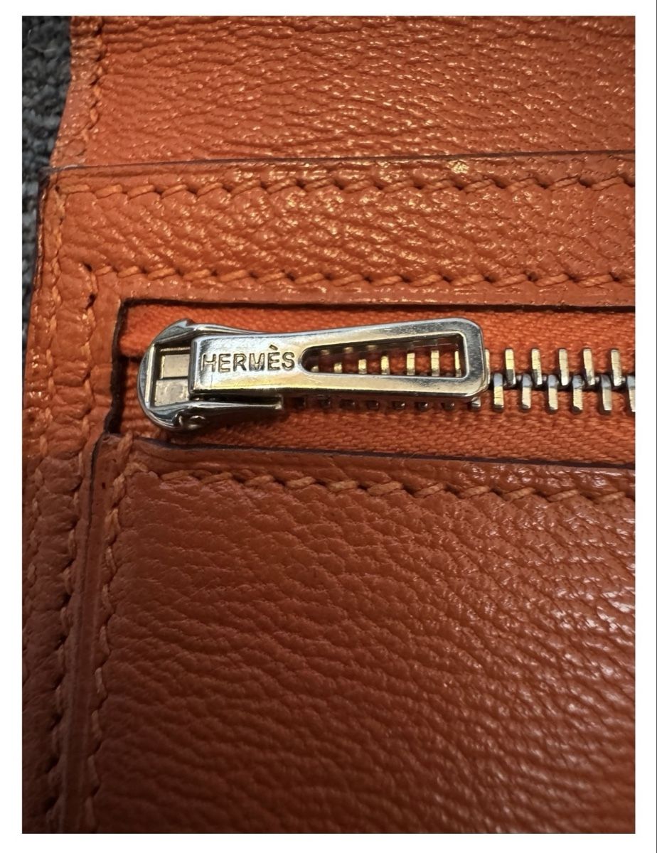 Hermès Portafogli: Hermès Bearn Krokodil- alligator Orange – Usato da Basel venduto da mimi8668 4