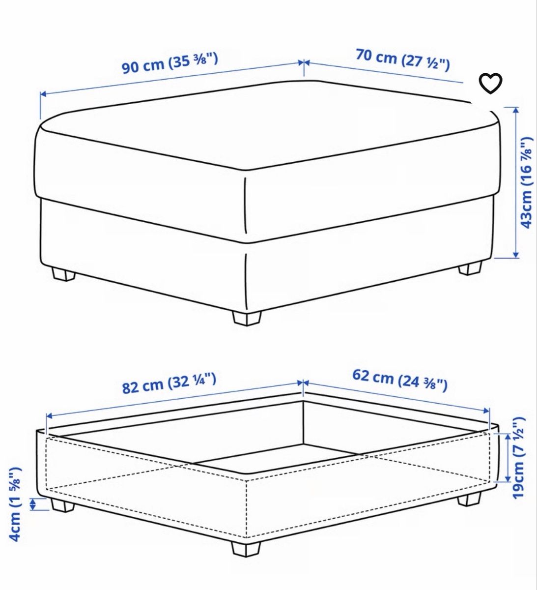 Divani: IKEA KIVIK 3-Sitzer Sofa + Hocker (Anthrazit) – Usato da Dübendorf venduto da vra_5xq6 7