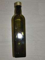 1/2 Liter Glasflasche/Sirupflasche/Essigflasche braun eckig