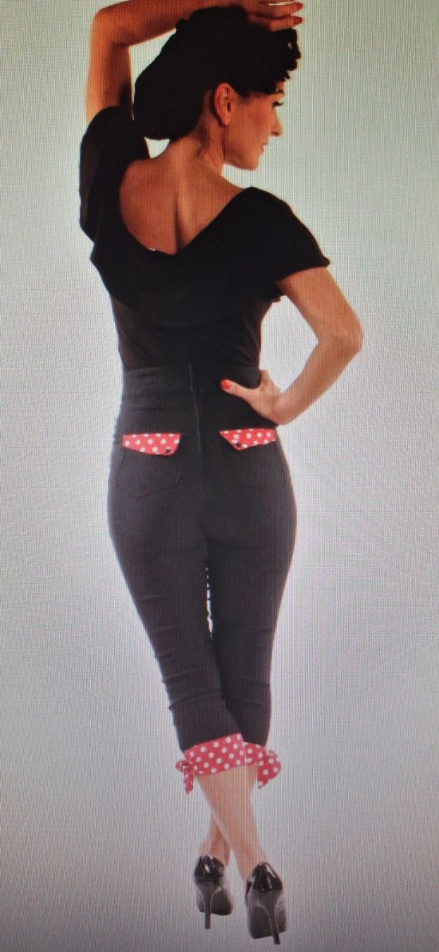 Pantaloni: Rockabilly Caprihose – Nuovo e nell'imballaggio originale da Zumholz venduto da harley032 1