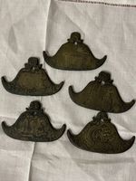 5x Antike  Burma Kyizi Tierkreiszeichen Bronze