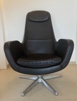 Moderner Kunstledersessel schwarz drehbar