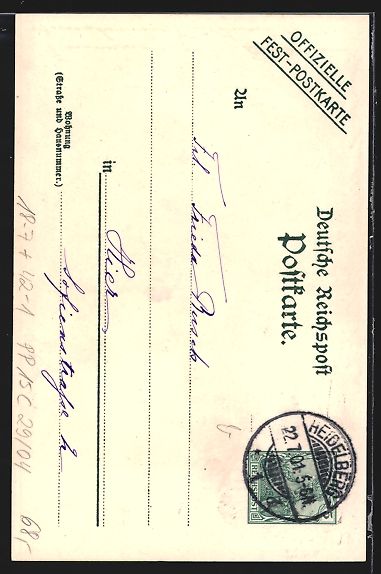Entiers postaux: Litho Ganzsache PP15C29 /04: Heidelberg, – D'occasion à Berlin par bartko-reher 1