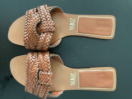 Sandalen ZARA geflochten braun Grösse 38 neu