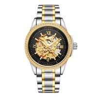 ⌚ Herrenuhr Automatikuhr Skelett Gold Silber Schwarz NEU