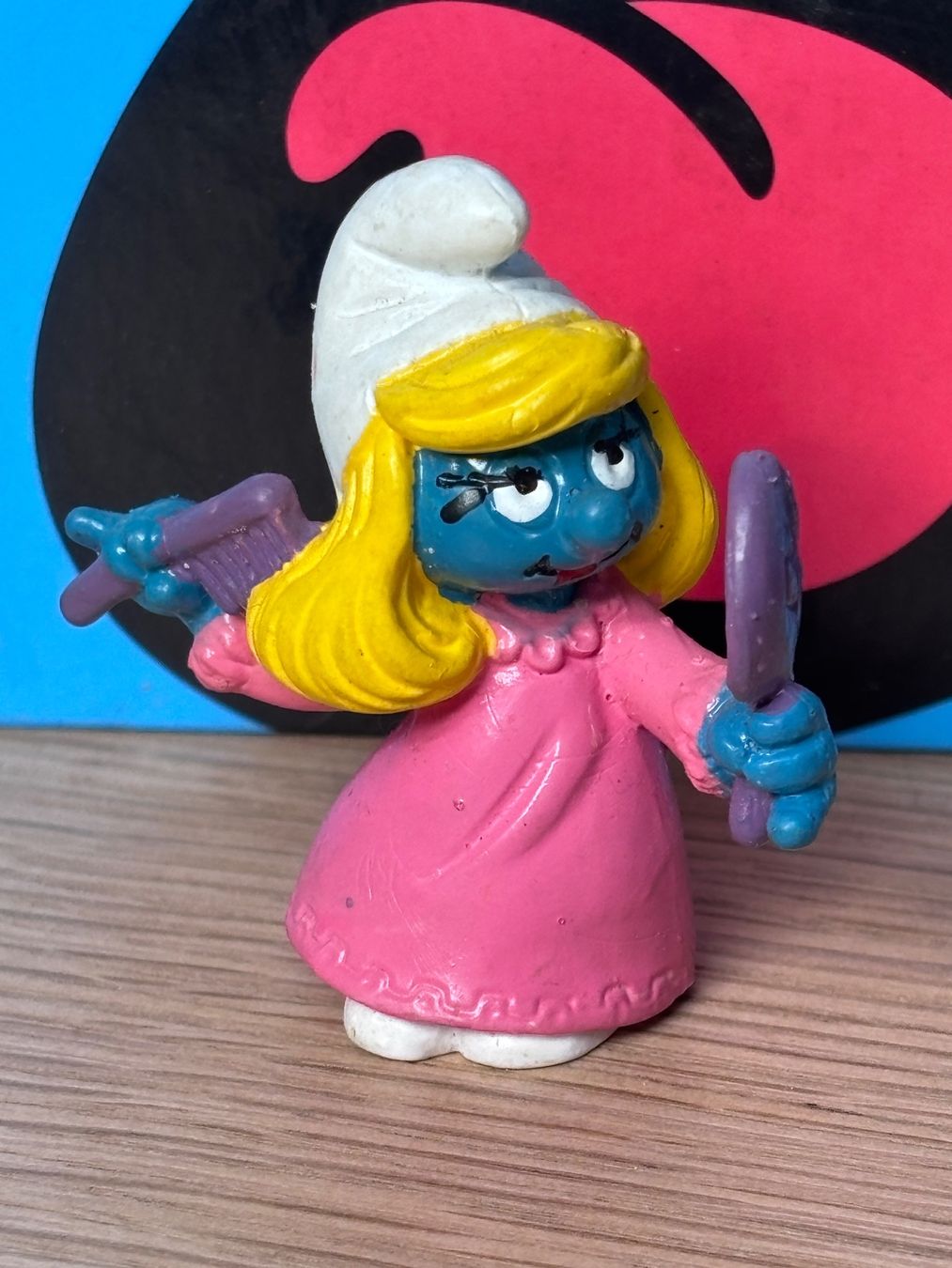 Schleich Figuren: Schlumpfine mit Kamm und Spiegel – Gebraucht aus Lyss von Duckszone
