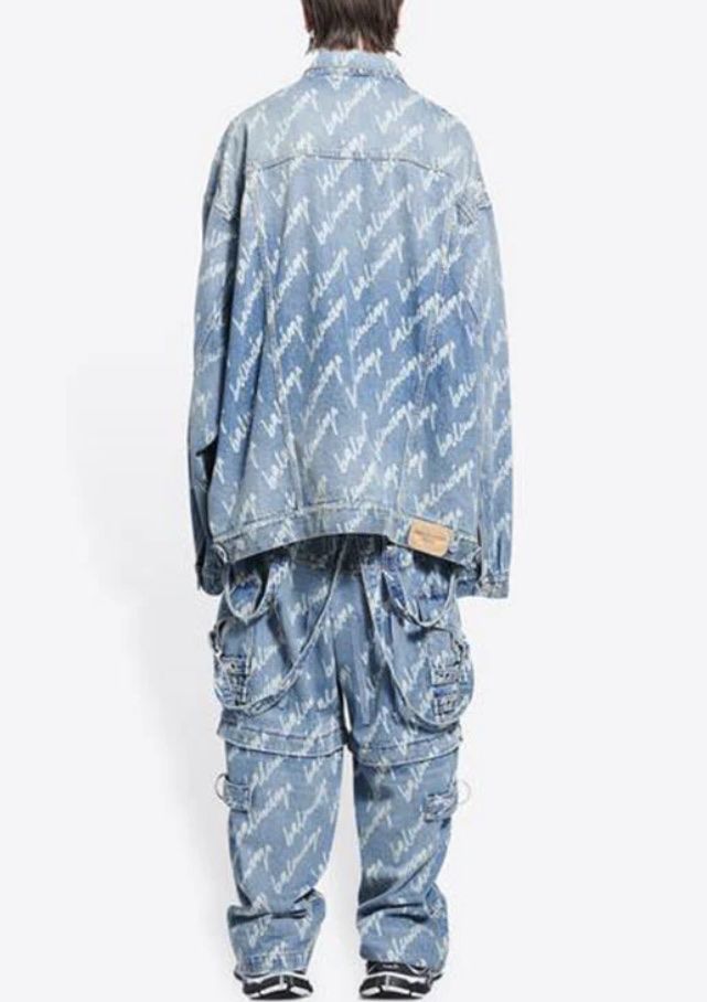 Balenciaga Giacche: Balenciaga All Over Logo Jeans Jacke – Usato da Wittenbach venduto da therealmoonstone 6