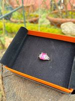 Ring mit Sambia Rubin und Zirkonia Ringgrösse 60 (19.1mm)