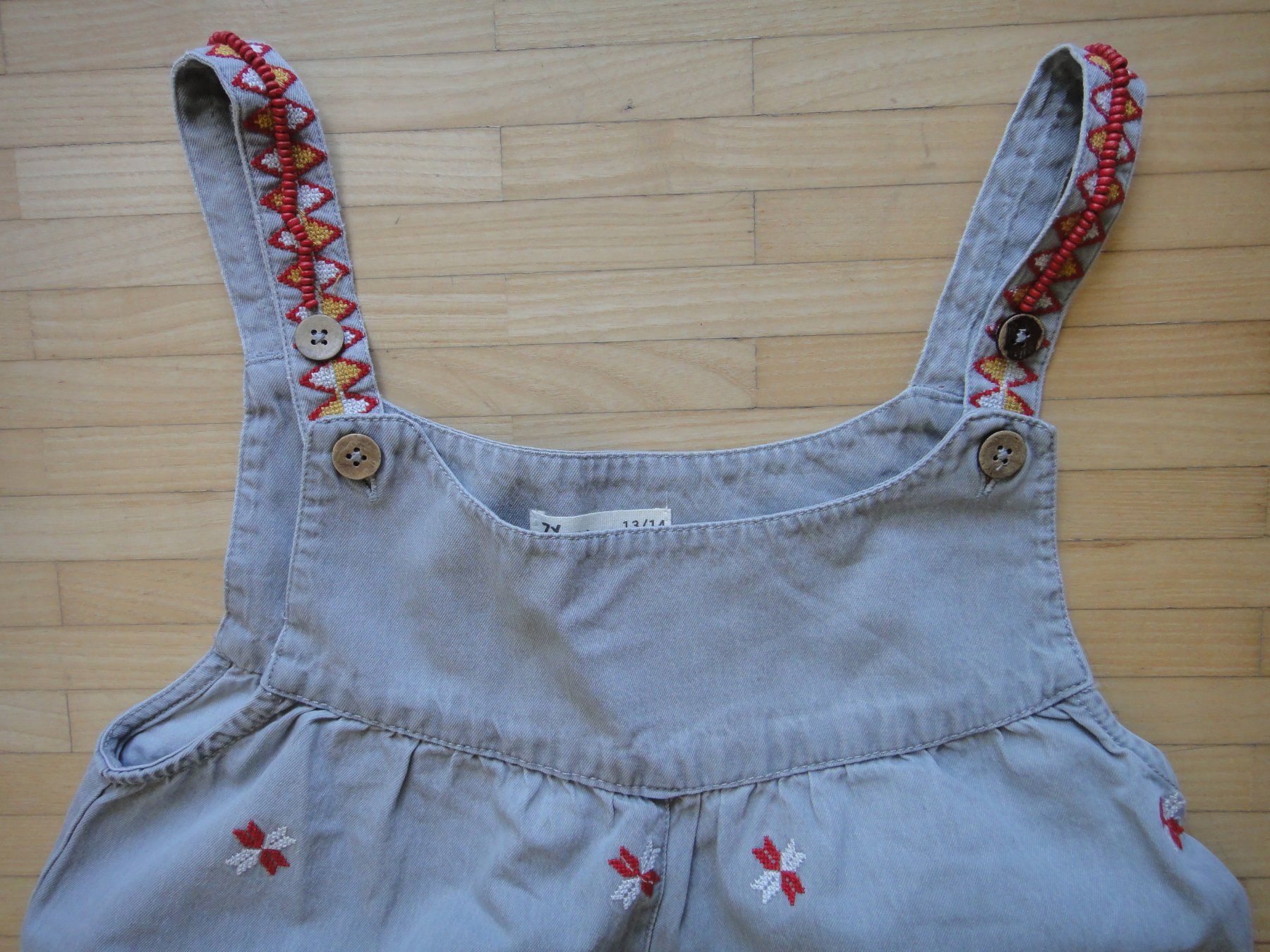 Tute: Latzhose Jumpsuit Gr. 152 bestickt Boho chic – Nuovo (secondo la descrizione) da Winterthur venduto da LemonTree5 1