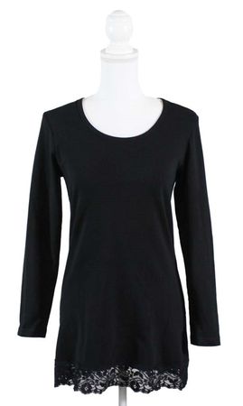 Deerberg Langarmshirt mit Spitzen Gr. M