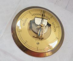 Antikes MOCO Barometer Aneroid gewölbtes Mineralgas 60er