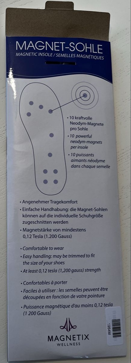 Attrezzature mediche: Magnet-Einlegesohle Gr. 36-40, nagelneu – Nuovo e nell'imballaggio originale da Hünenberg See venduto da spartakus02 1