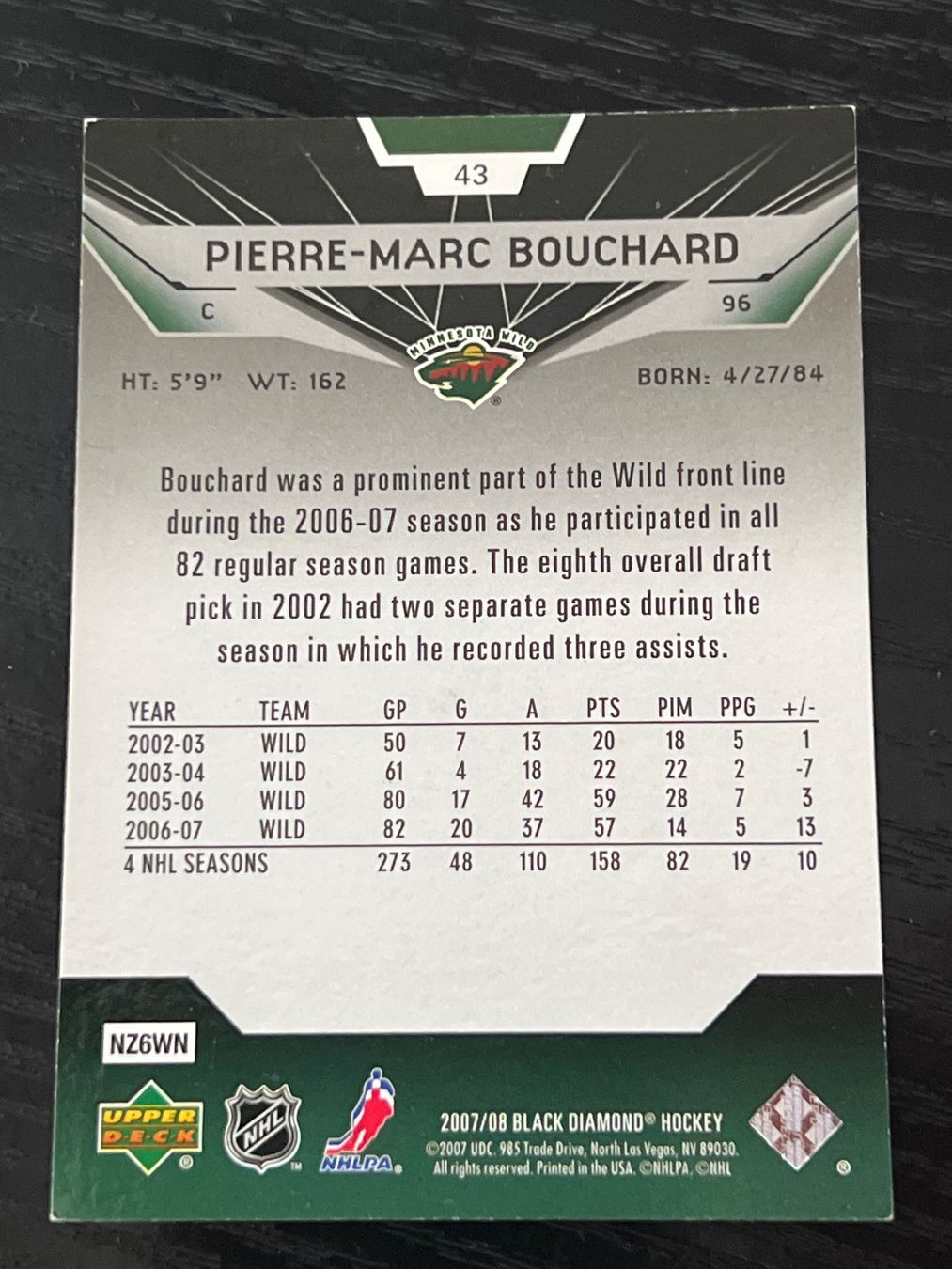 Sammelbilder & Trading cards: Pierre-Marc Bouchard Original Autogramm EVZ EV Zug – Gebraucht aus Heimberg von Buc_q9lf 1