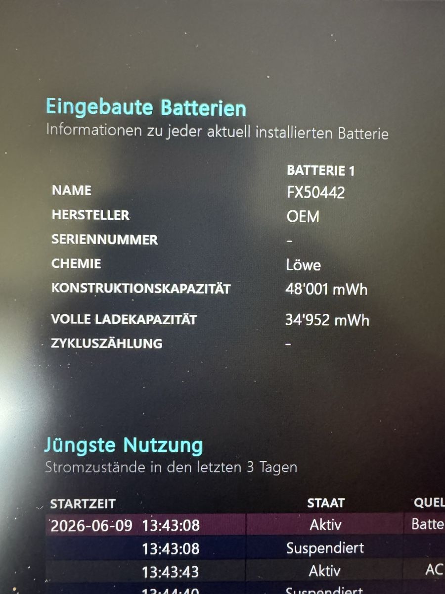 Asus Notebooks: Notebook ASUS FX505D, Gaming, guter Zustand – Gebraucht aus Burgdorf von Pistenbullyfahrer 4