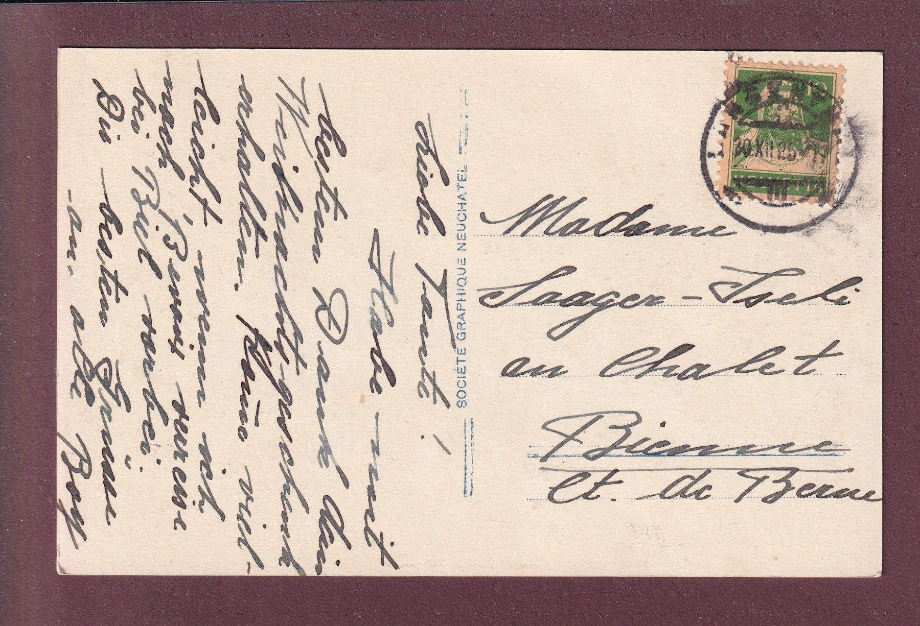 Cartoline postali: Château de GORGIER - 1925 – Usato da Pully venduto da nicecards 1