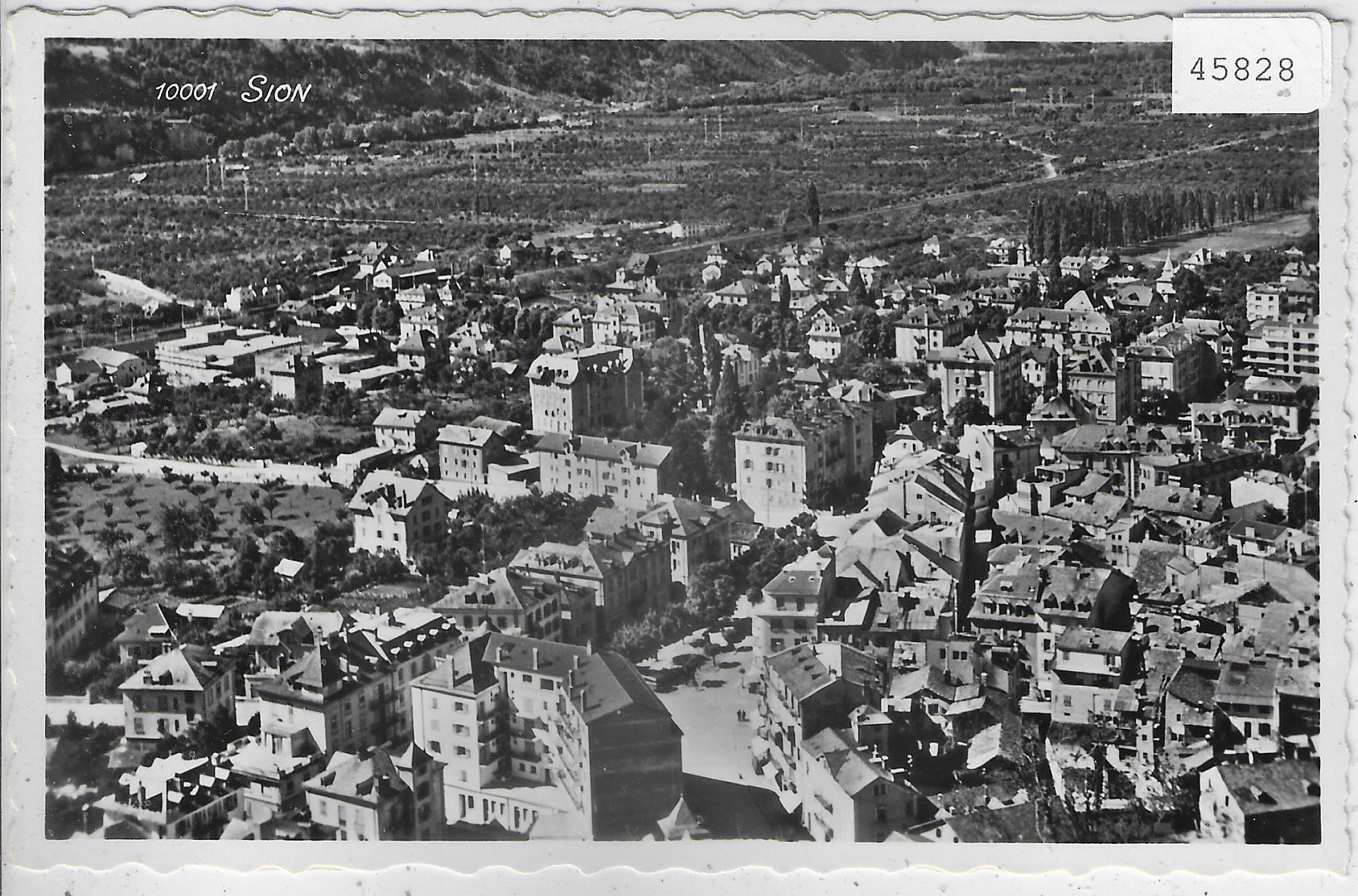 Cartoline postali: Sion - Vue generale – Usato da Ettingen venduto da Kartenplanet
