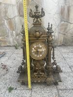 Antike Kaminuhr Barockstil Tischuhr Messing H&F Paris 