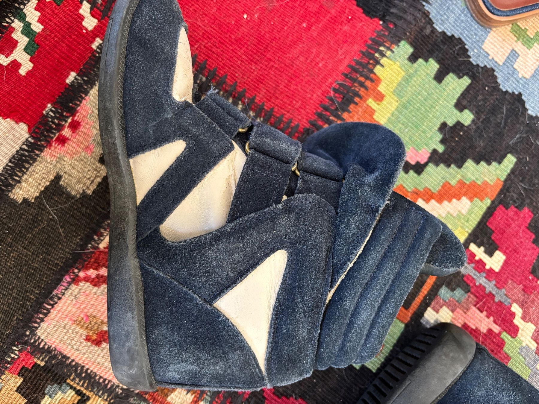 Damenschuhe: Baskets compensées bleues en daim taille 37 occasion – Gebraucht aus Genève von bha_jcf5 2