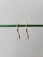 Sublimes boucles d'oreilles pendantes en plaqué or jaune ✨