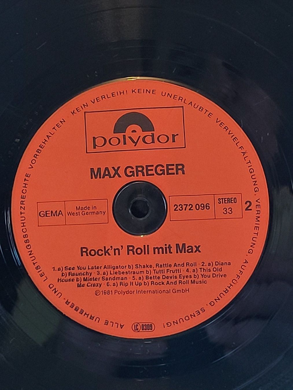 Dischi in vinile: Vinyle Max Greger Rock'n'Roll Polydor 33T – Usato da la Chaux-de-Fonds venduto da Lampe 5
