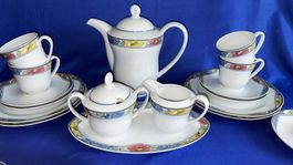Hutschenreuther Kaffeeser.6 Pers.LEONARD Paris Plaisir 22tlg