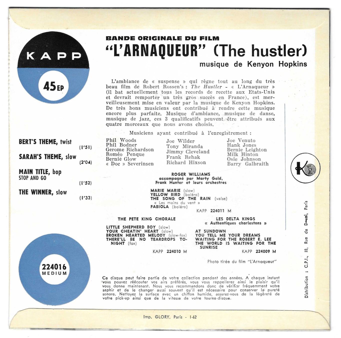 Dischi in vinile: L' ARNAQUEUR   ( THE HUSTLER ) – Usato da Bex venduto da Giorgiob 1