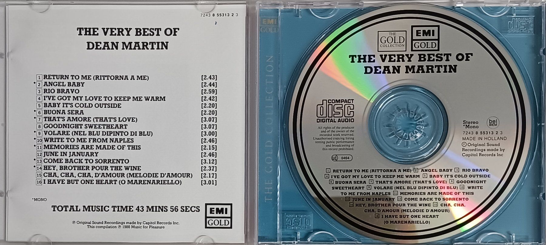 CD: 🎵 CD Dean Martin - Verry Best – Usato da Matzingen venduto da zingana 1